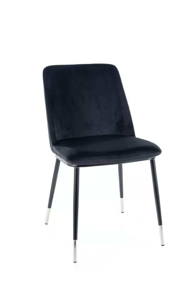 Krēsls Jill Velvet · Melns · 85 × 48 × 58 cm