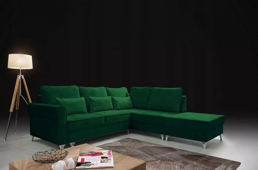 Dīvāns Broadway Standard ar pufu · Zaļš · 171 × 259 × 95 cm