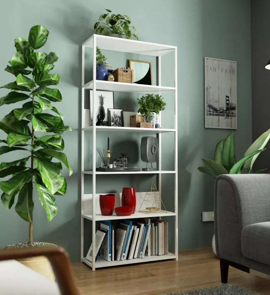 Plaukts Loft White · Balts · 80 × 192 × 32 cm