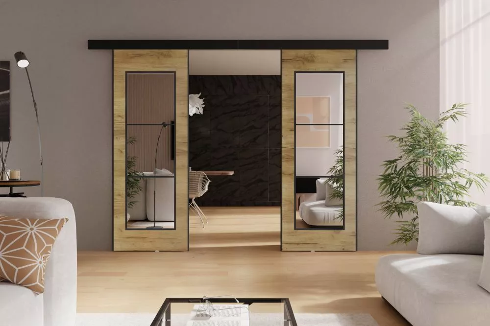 Bīdāmās durvis Tori Duo · Ozols craft zelts · 152 × 205 cm