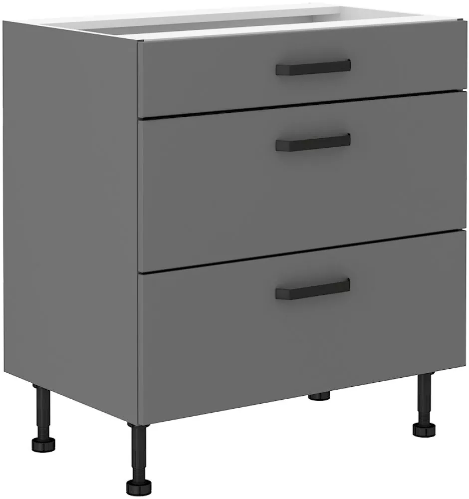 Virtuves skapis Nessa D 3S BB · Antracīts
