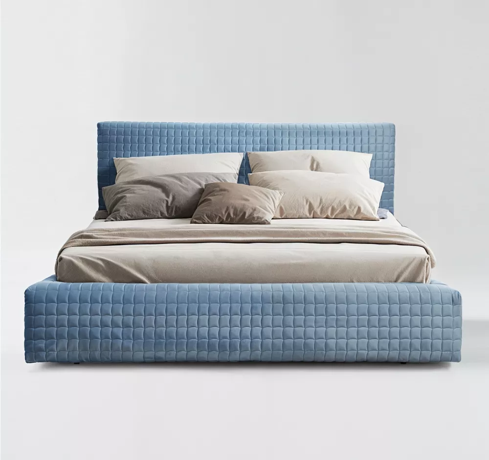 Gulta Stella Standard ar stelāžu Guļamvietas platums: 140 cm, Guļamvietas garums: 200 cm, stelāžas tips: metāla, · Zila 