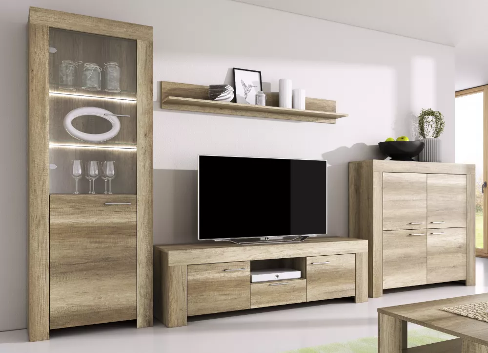 Sekcija Sky Classic ar LED · Ozols pelēks