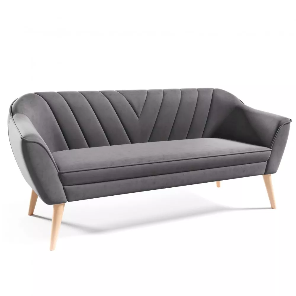 Dīvāns Sofa Flora 206 standard · Antracīts · 71 × 185 × 75 cm