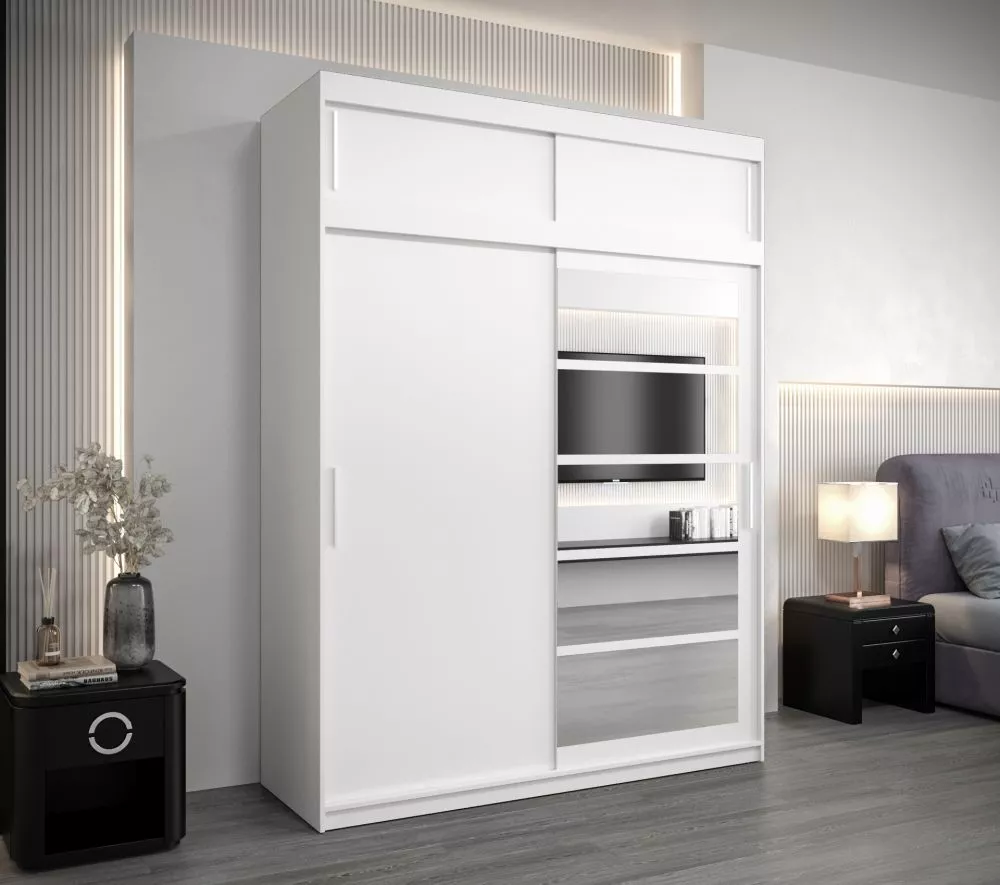 Skapis Roma 1 Premium · Balts · 180 × 62 × 240 cm