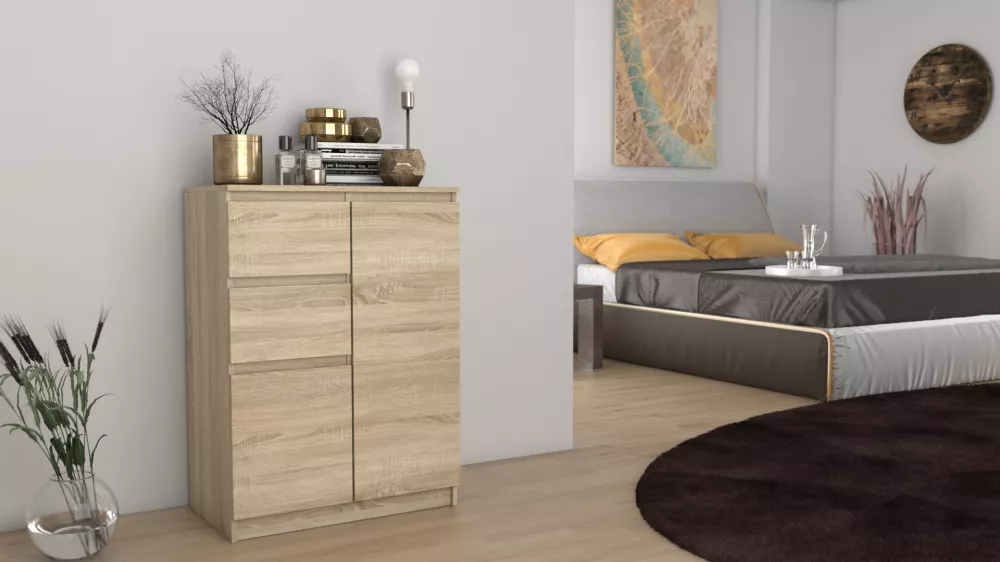 Kumode Malwa 2D2S · Ozols sonoma · 70 × 40 × 97 cm