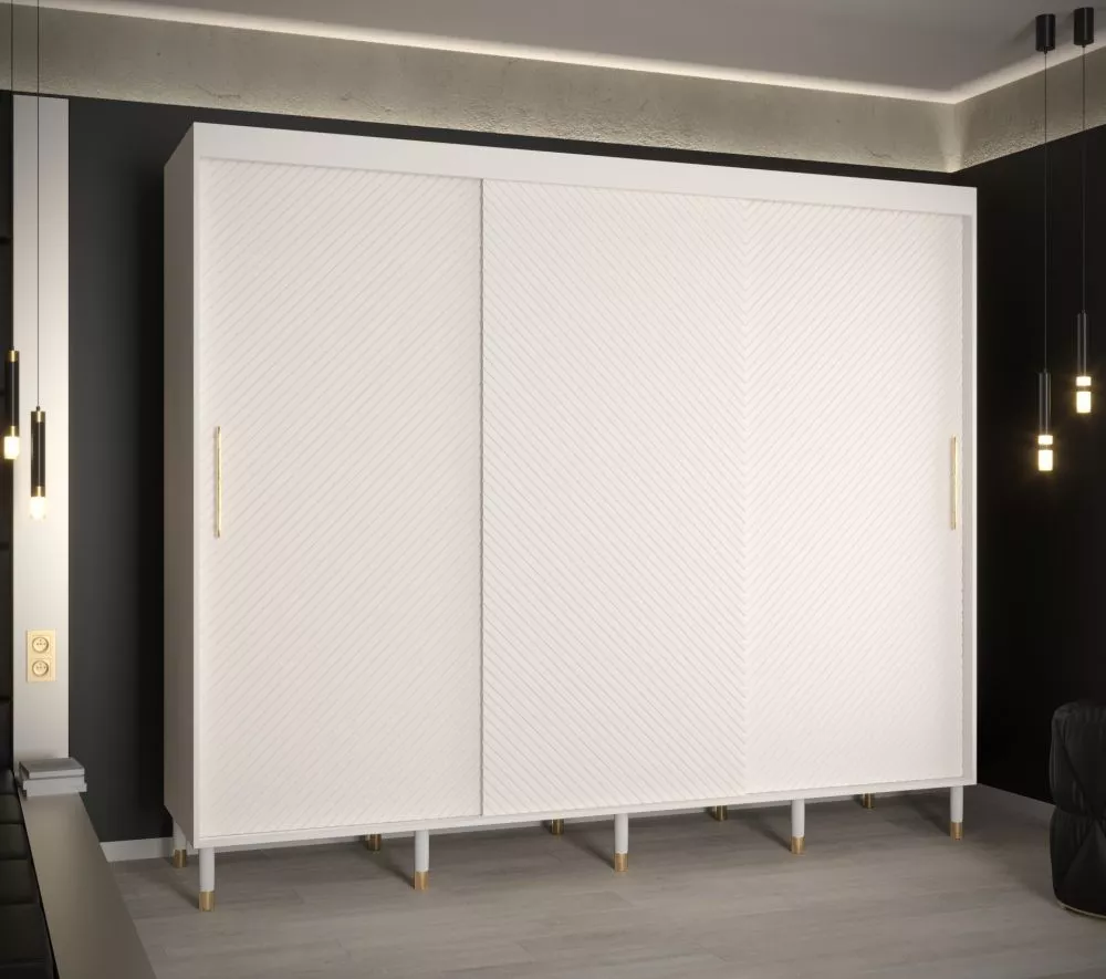 Skapis Calipso Jodelka 1 · Balts · 250 × 62 × 208 cm