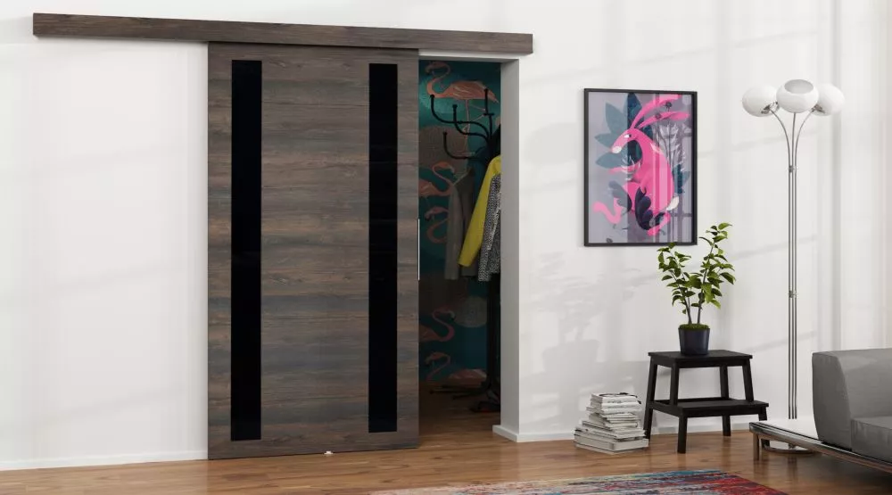 Bīdāmās durvis Malibu M-6 · Tumšais osis · 106 × 205 cm