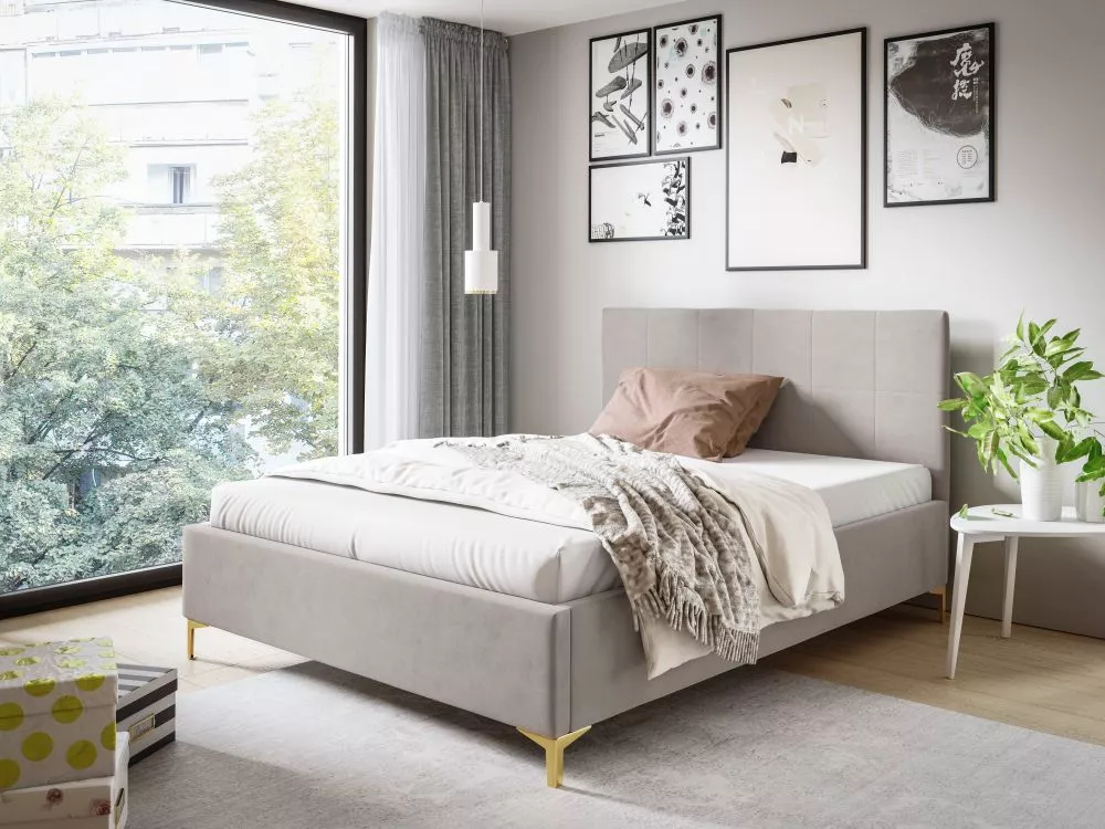 Gulta PK36 ar stelāžu Guļamvietas platums: 160 cm, Guļamvietas garums: 200 cm, stelāžas tips: metāla, · Krēma · 178 × 22