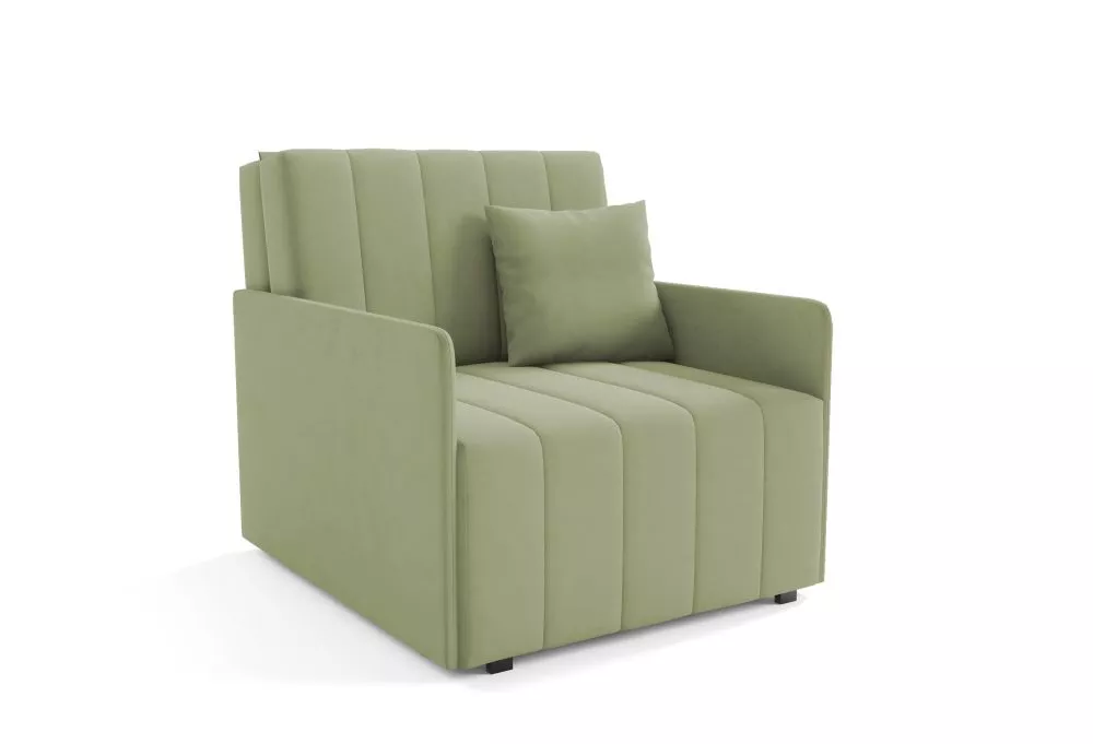 Mīksts krēsls Neo 1 standard Sēdvietas dziļums: 60 cm, · Gaiši zaļš · 90 × 97 × 85 cm