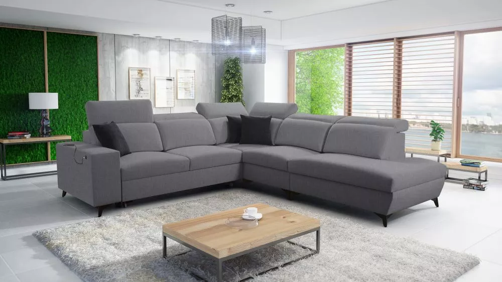 Dīvāns Bartone 9 Mix Standard · Pelēks · 300 × 283 × 83 cm