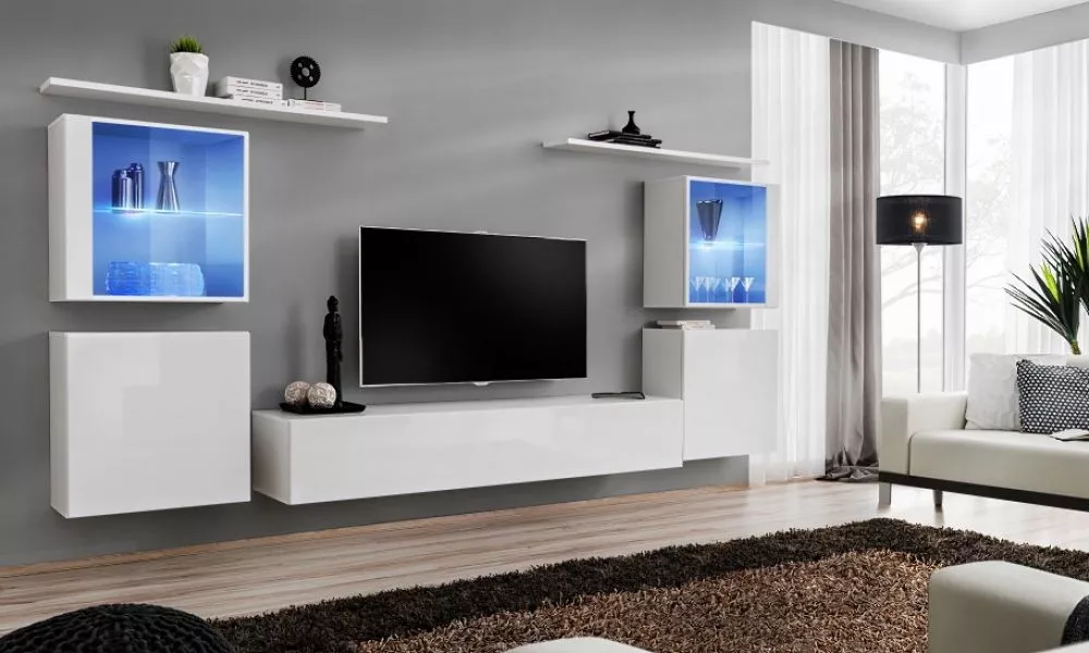 Sekcija Switch 14 · Balts · 320 × 40 × 150 cm