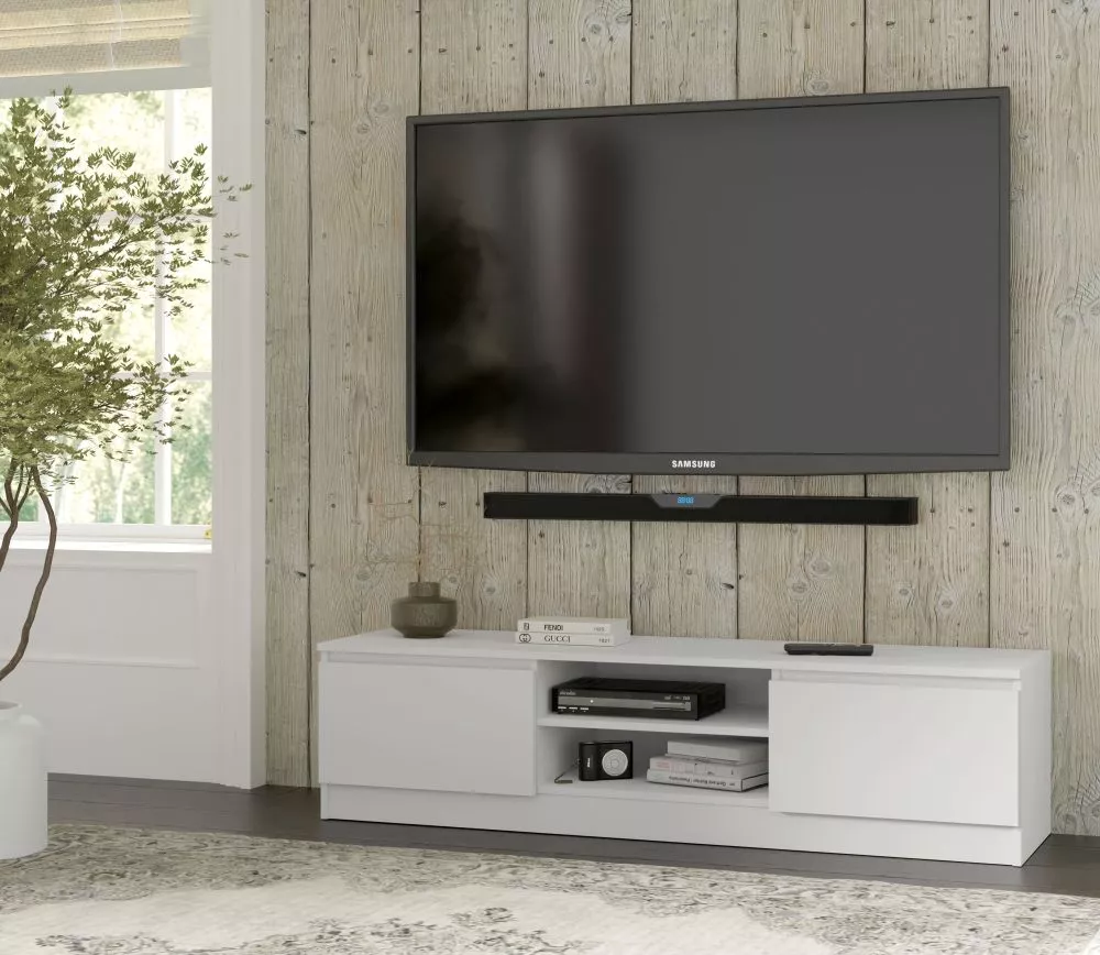TV tumba Maja RTV150 · Balts · 150 × 40 × 38.5 cm