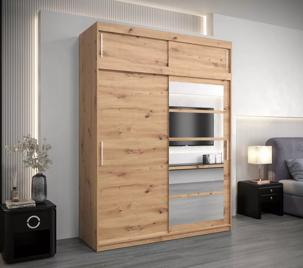Skapis Roma 1 Premium · Ozols artisan · 180 × 62 × 240 cm