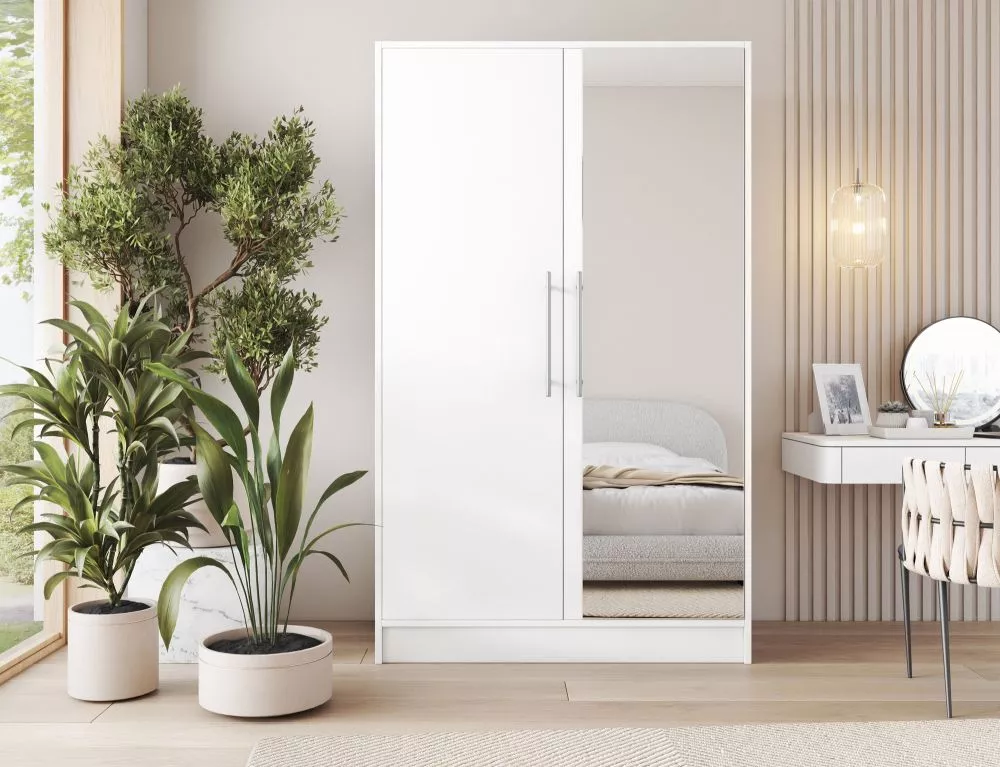 Skapis Alarica 120 · Balts · 120 × 60 × 200 cm