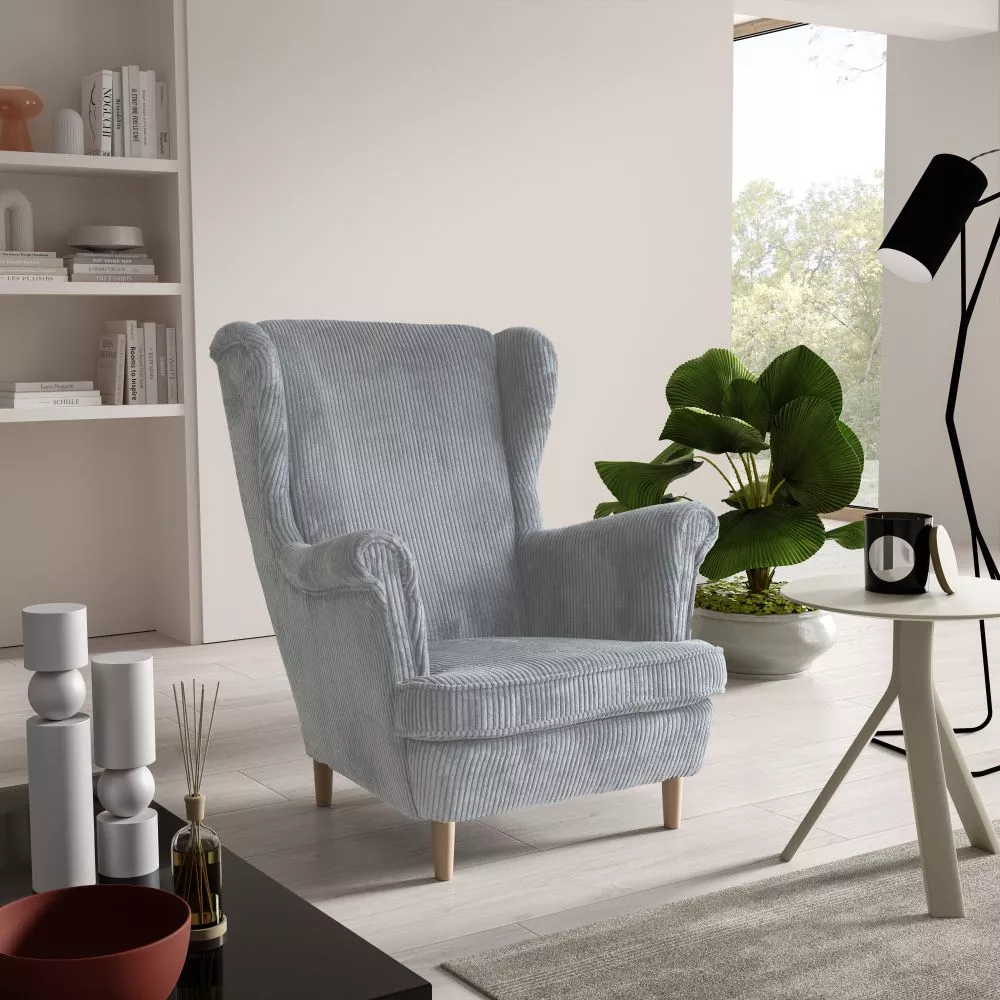 Mīksts krēsls Maya Uszak typ 194 Poso Standard Sēdvietas dziļums: 55 cm, · Pelēks · 85 × 90 × 103 cm