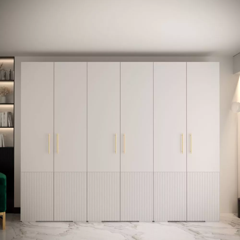 Skapis Manhattan Ryfel 3 · Balts · 300 × 47 × 236.7 cm