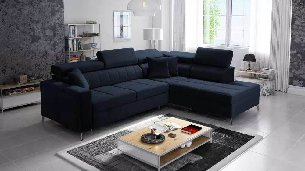 Dīvāns Side 3 Mini Standard · Tumši zils · 217 × 263 × 83 cm