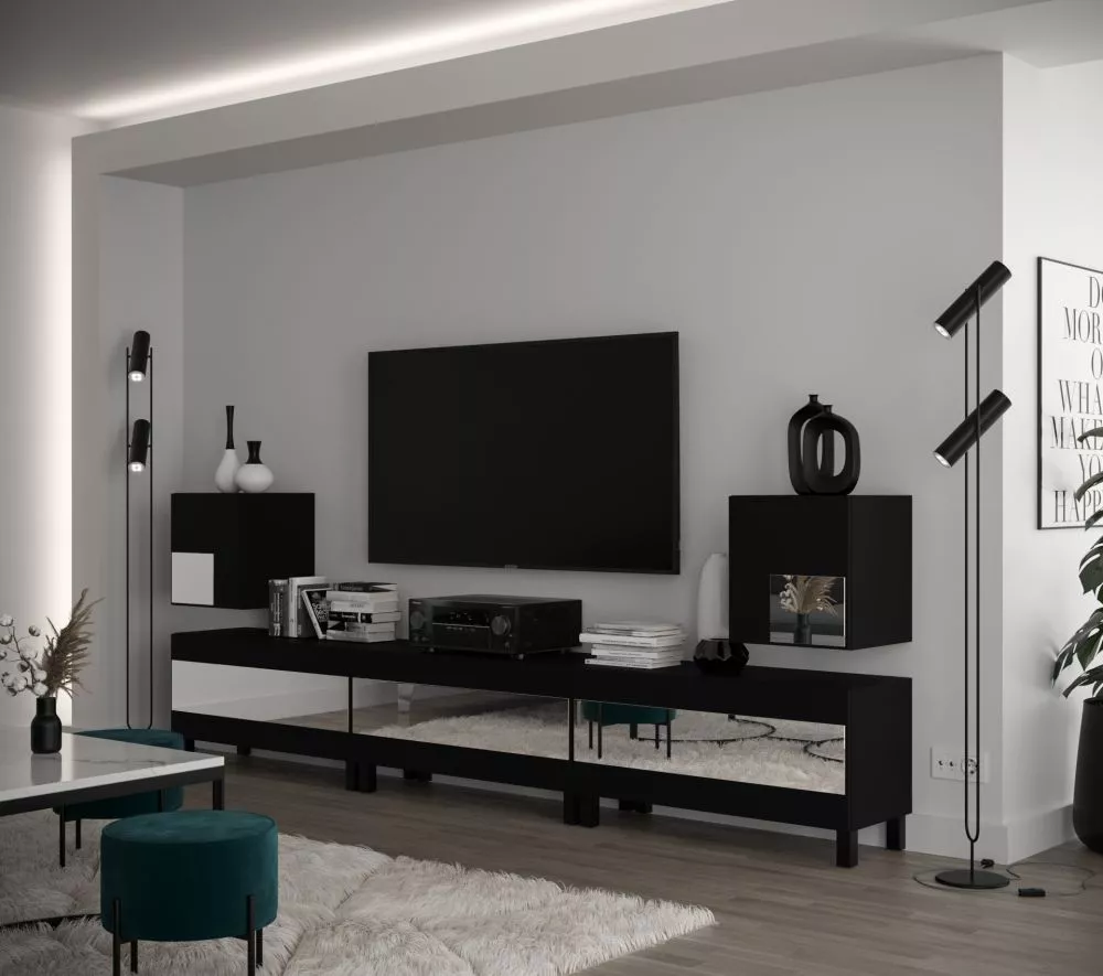 Sekcija New Concept C99 · Melns · 249 × 35 × 102 cm