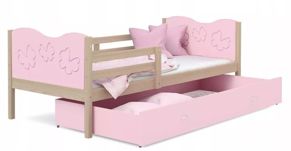 Bērnu gulta Max P 80x190 ar stelāžu Guļamvietas platums: 80 cm, Guļamvietas garums: 190 cm, · 86 × 198 × 74 cm