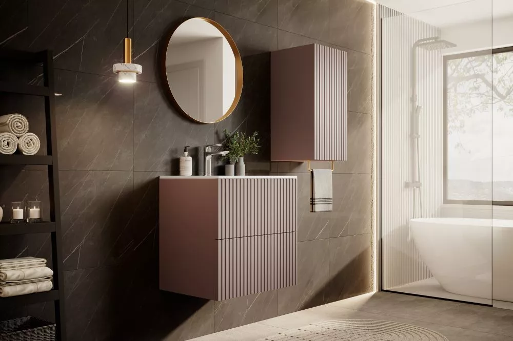 Vannas istabas komplekts Nicole Set 1 · Rozā · 130 × 100 × 45 cm