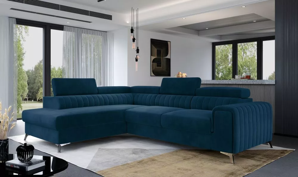 Dīvāns Laurence Premium Standard · Zila · 205 × 275 × 98 cm