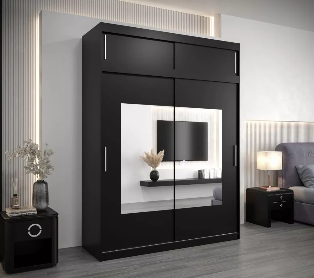 Skapis Torino SZ Premium · Melna · 180 × 62 × 240 cm