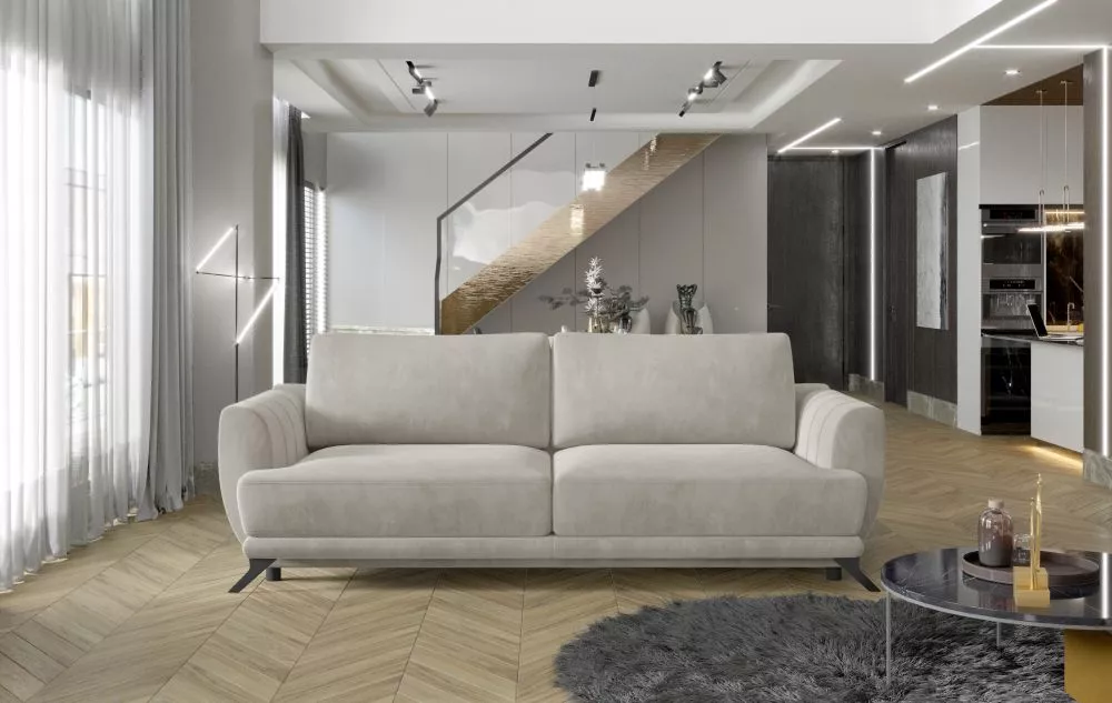 Dīvāns Megis standard · Krēma · 95 × 250 × 90 cm