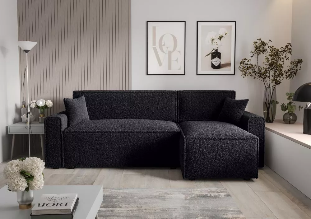 Dīvāns Mira L Bis Anthology Standard · Melns · 140 × 231 × 90 cm