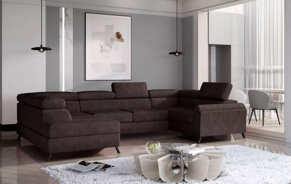 Dīvāns Escada Premium standard · Brūns · 200 × 336 × 76 cm