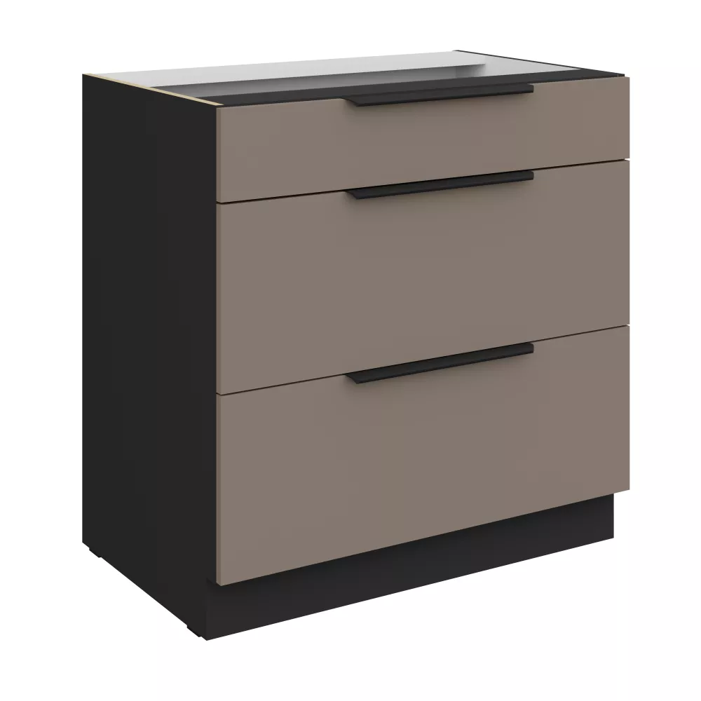 Virtuves skapis Aria Sandgrau 80 D 3S BB