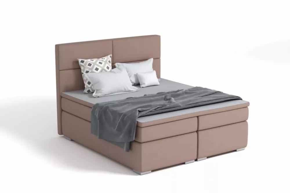 Gulta Vivaldi Boxspring Standard Guļamvietas platums: 160 cm, Guļamvietas garums: 200 cm, · Brūns · 170 × 206 × 120 cm