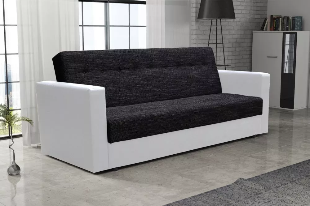 Dīvāns Wind Standard · Melns + balts · 85 × 216 × 85 cm