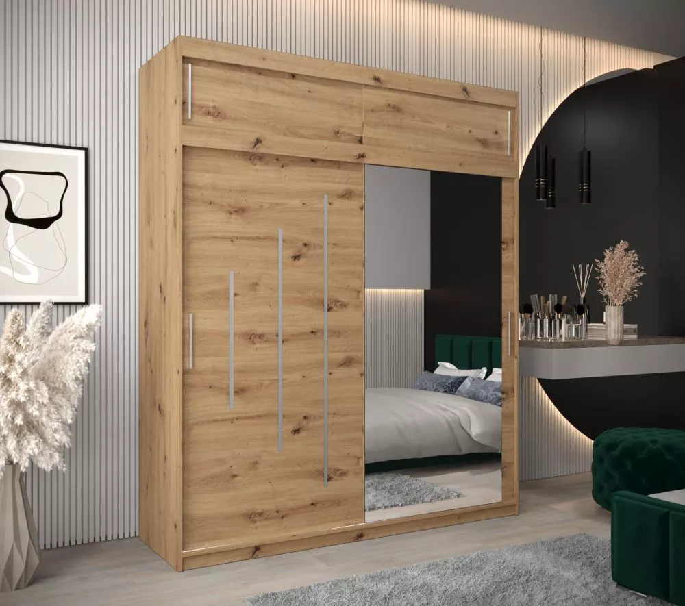 Skapis York 2 Premium · Ozols artisan · 200 × 62 × 240 cm
