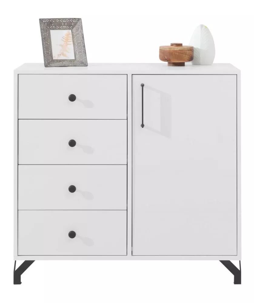 Kumode Bergen BE7 · Balts · 90 × 40 × 85 cm