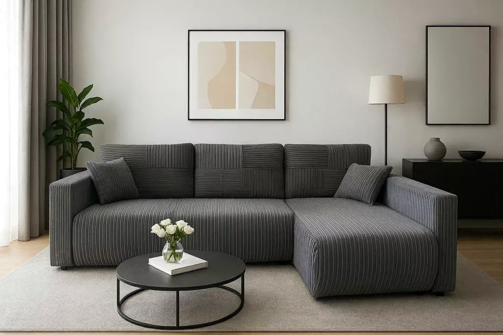 Dīvāns Libra Corner Standard · Pelēks · 138 × 236 cm
