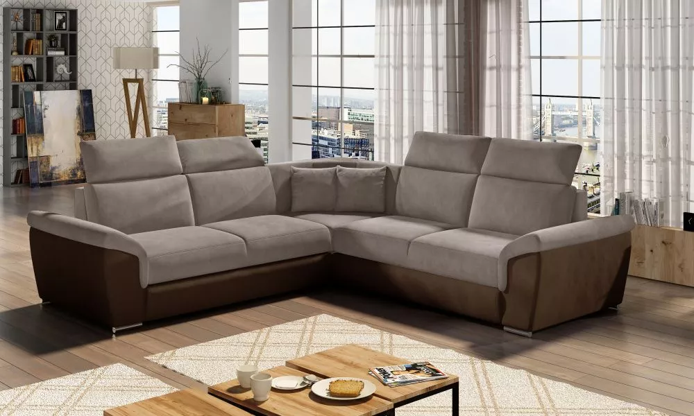 Dīvāns Federico Premium standard · Bēšs + brūns · 268 × 268 × 102 cm