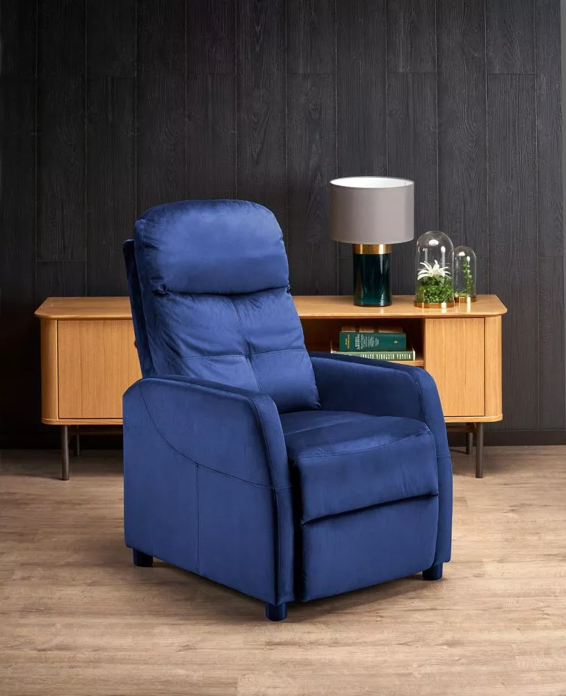 Krēsls Felipe 2 Velvet Comfort · Tumši zils · 76 × 64 × 84 cm