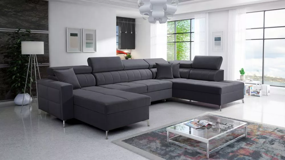 Dīvāns Side 6 Standard · Antracīts · 217 × 351 × 83 cm