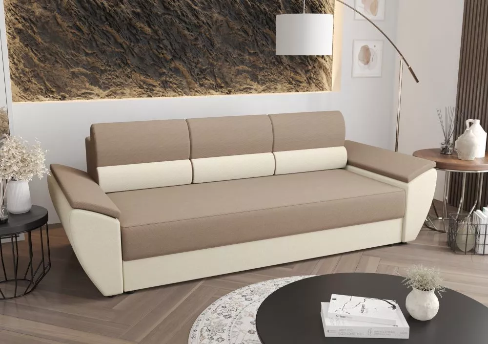 Dīvāns Rebi Bis Standard · Bēšs + krēms · 80 × 240 × 78 cm