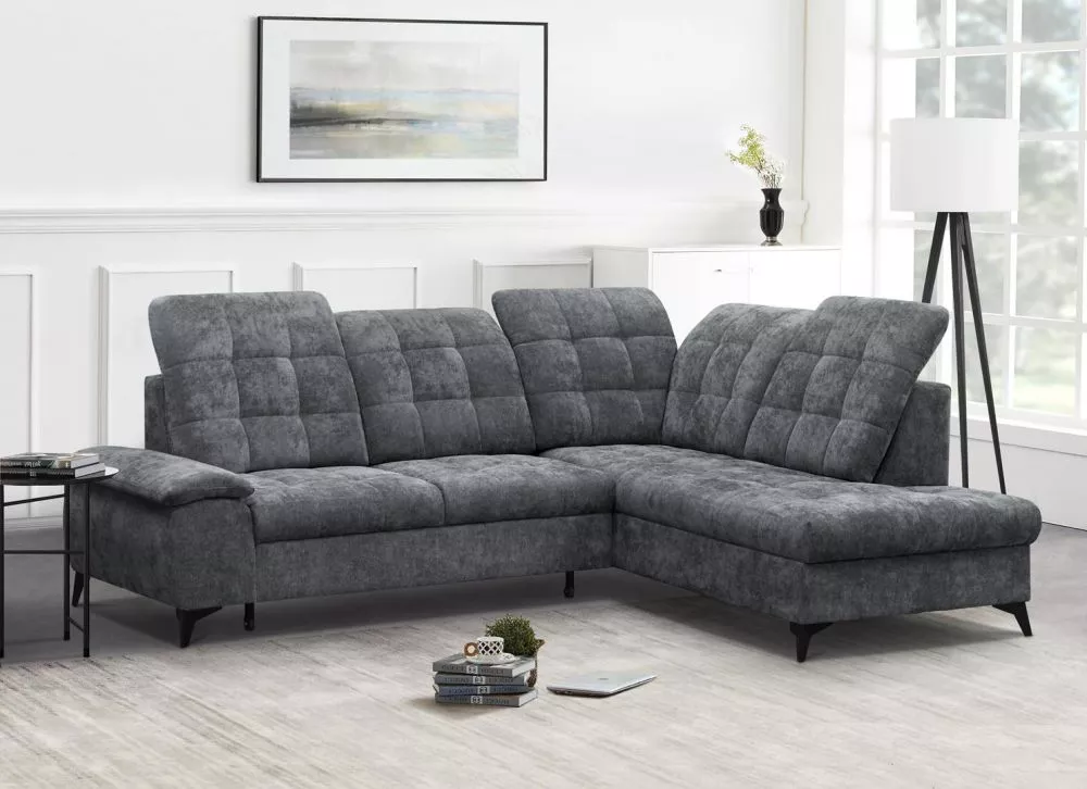 Dīvāns Betty Relax standard · Tumši pelēks · 212 × 260 × 89 cm
