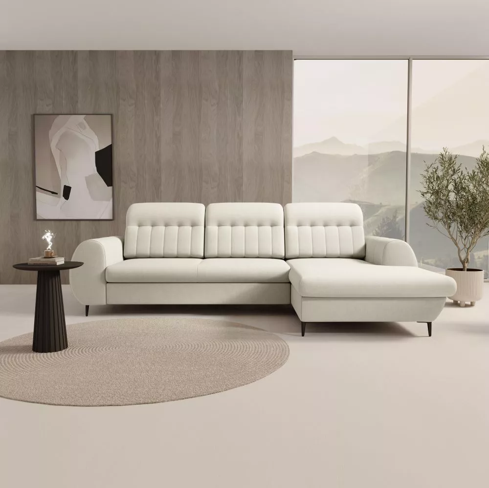 Dīvāns Bianco standard · Gaišais krēms · 166 × 275 × 90 cm