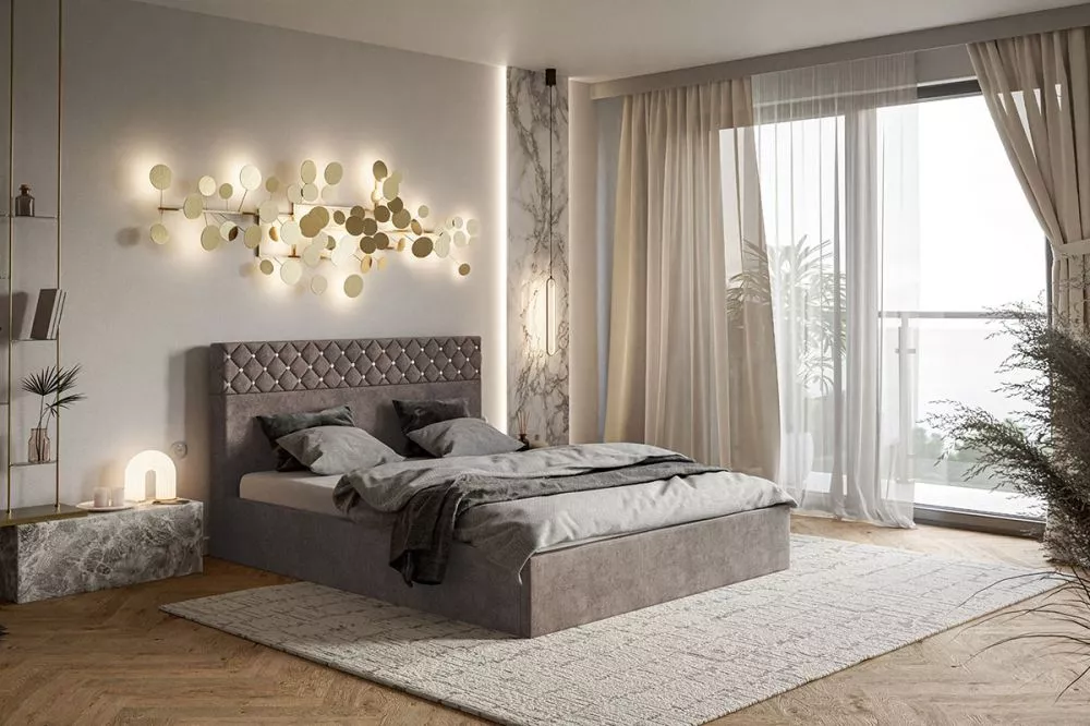 Gulta Gold 4 standard ar stelāžu Guļamvietas platums: 160 cm, Guļamvietas garums: 200 cm, stelāžas tips: koka, · Brūns ·