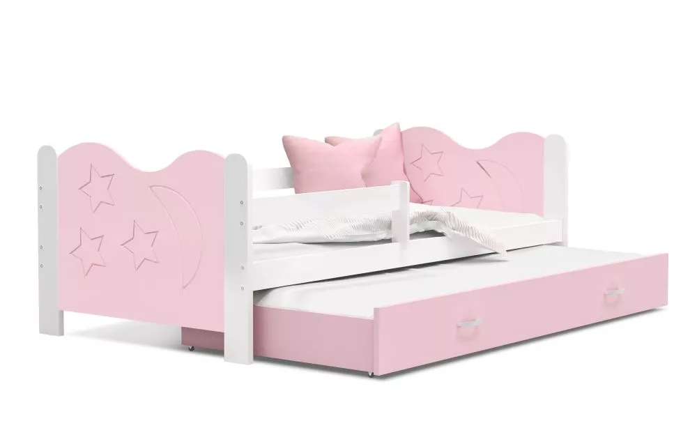 Bērnu gulta Mikolaj P2 MDF 80x190 ar stelāžam Guļamvietas platums: 80 cm, Guļamvietas garums: 190 cm, · 86 × 194 × 62 cm