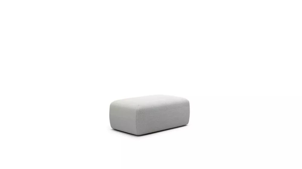 Pufs Torretta P standard Auduma numurs: Aragon 80, · Gaiši pelēks · 102 × 43 × 62 cm