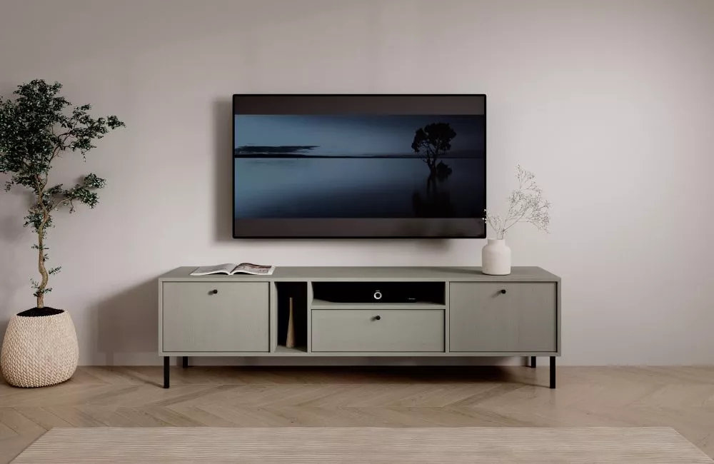 TV tumba Tili RTV2D1S · Zaļi pelēks · 180 × 40.8 × 50 cm