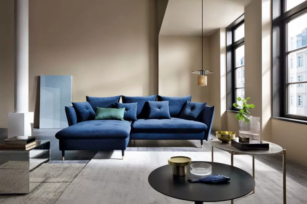 Dīvāns Glam standard · Zila · 167 × 258 × 91 cm