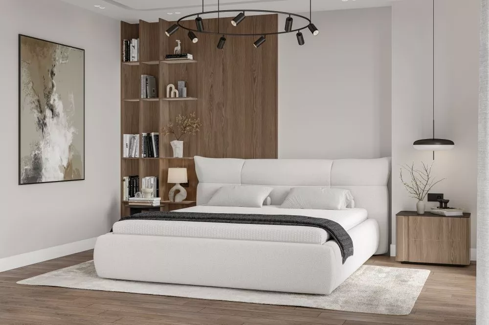 Gulta Jane ar stelāžu Guļamvietas platums: 140 cm, Guļamvietas garums: 200 cm, stelāžas tips: metāla, · 180 × 232 × 100 