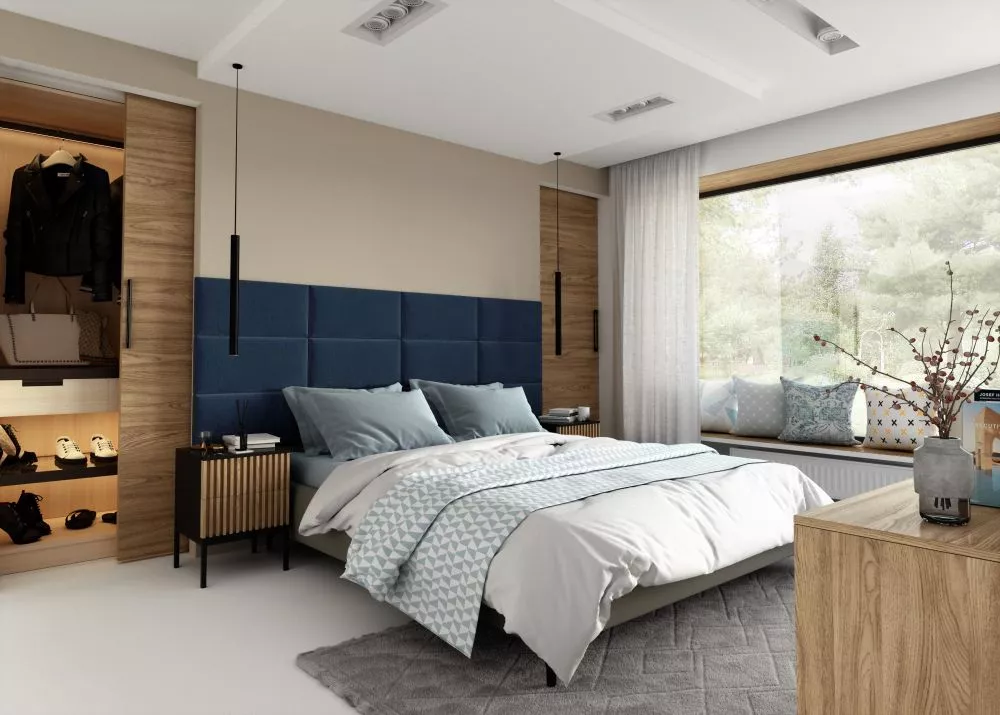 Panelis Quadratta 240x90 · Tumši zils · 240 × 90 cm