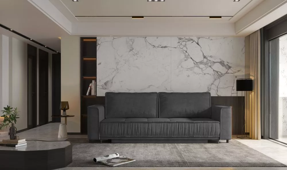 Dīvāns Dallas Sofa Standard · Grafīts · 85 × 230 × 86 cm